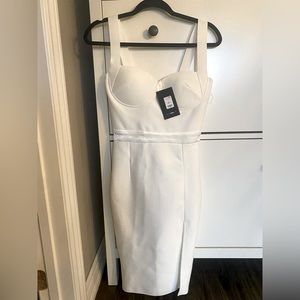 Fashion Nova white bandage dress